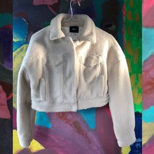 Petite BDG Cropped Sherpa Jacket